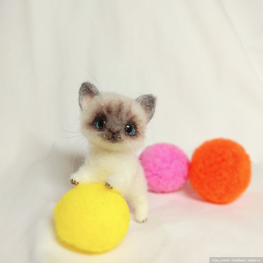 Кто сказал "Мяу" — Валяные игрушки из шерсти: сухое валяние (фото 8)