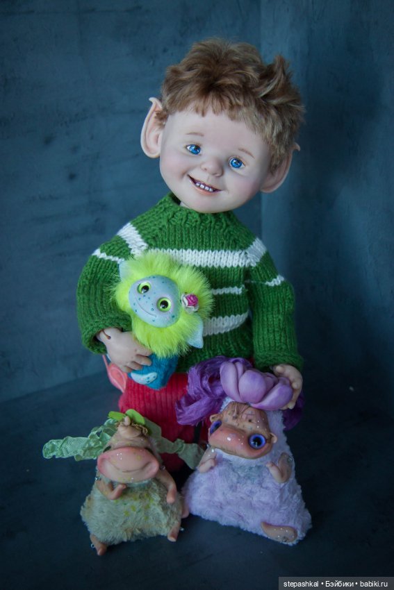 Домовой эльф Василий — Авторские шарнирные куклы своими руками: лепка (фото 4)