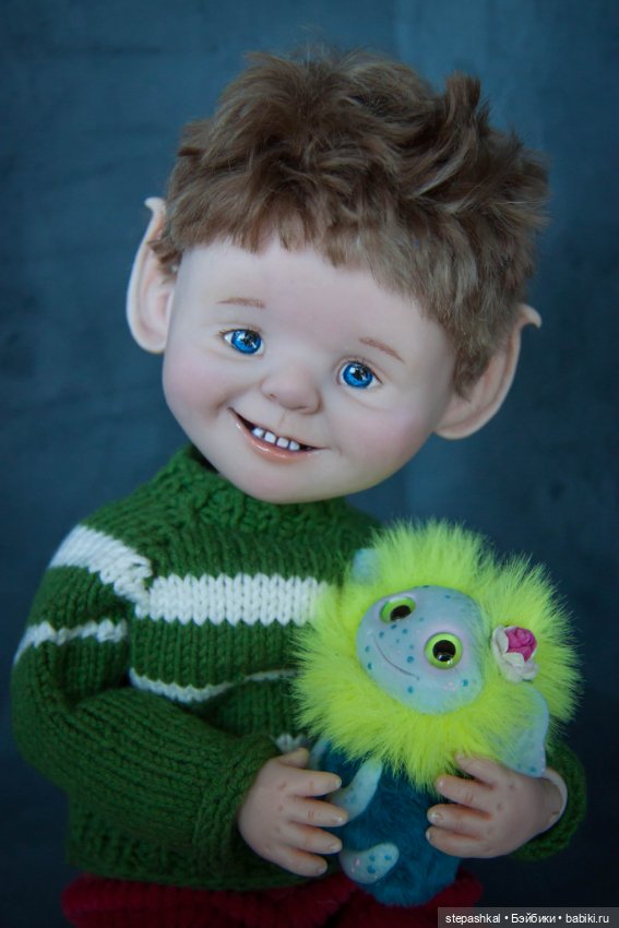 Домовой эльф Василий — Авторские шарнирные куклы своими руками: лепка (фото 6)