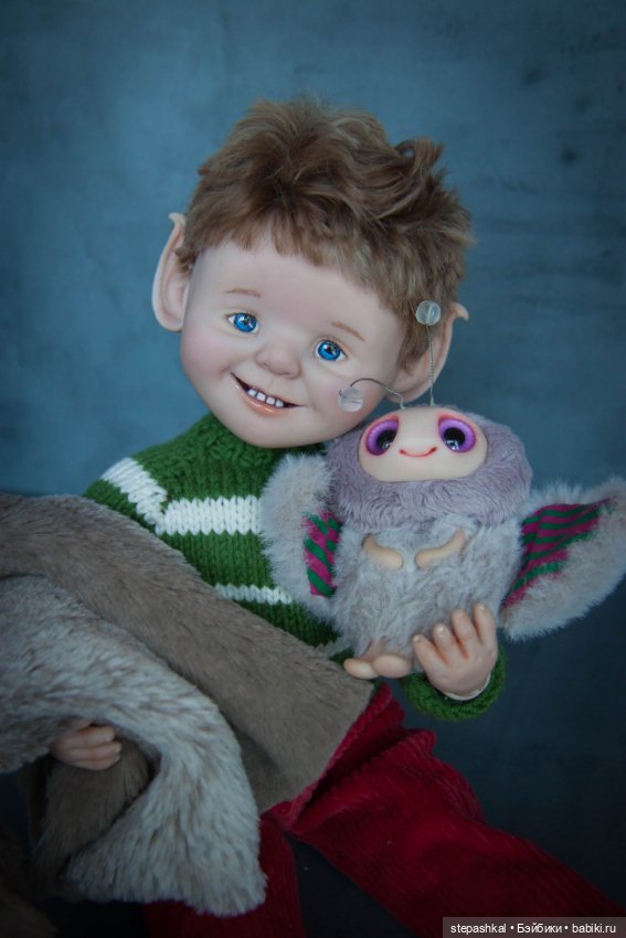Домовой эльф Василий — Авторские шарнирные куклы своими руками: лепка (фото 10)