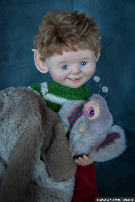 Домовой эльф Василий — Авторские шарнирные куклы своими руками: лепка (фото 8)