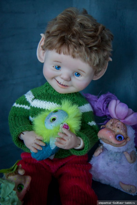 Домовой эльф Василий — Авторские шарнирные куклы своими руками: лепка (фото 5)