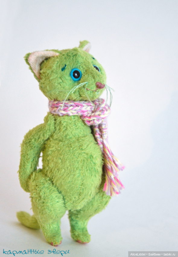И ещё зелёный котик :3 — Авторские игрушки ручной работы: Тедди (фото 4)