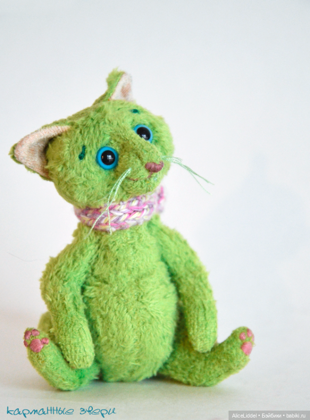 И ещё зелёный котик :3 — Авторские игрушки ручной работы: Тедди (фото 7)