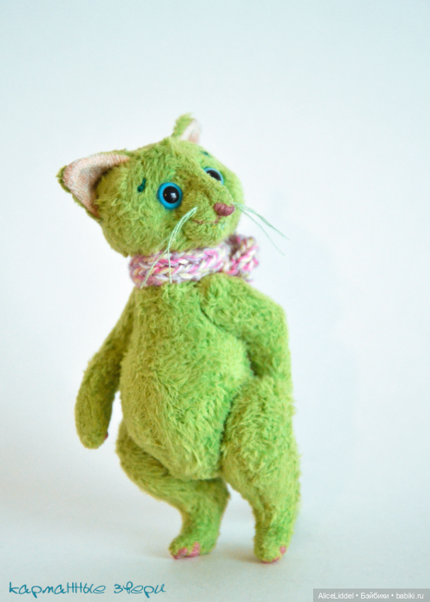 И ещё зелёный котик :3 — Авторские игрушки ручной работы: Тедди (фото 9)