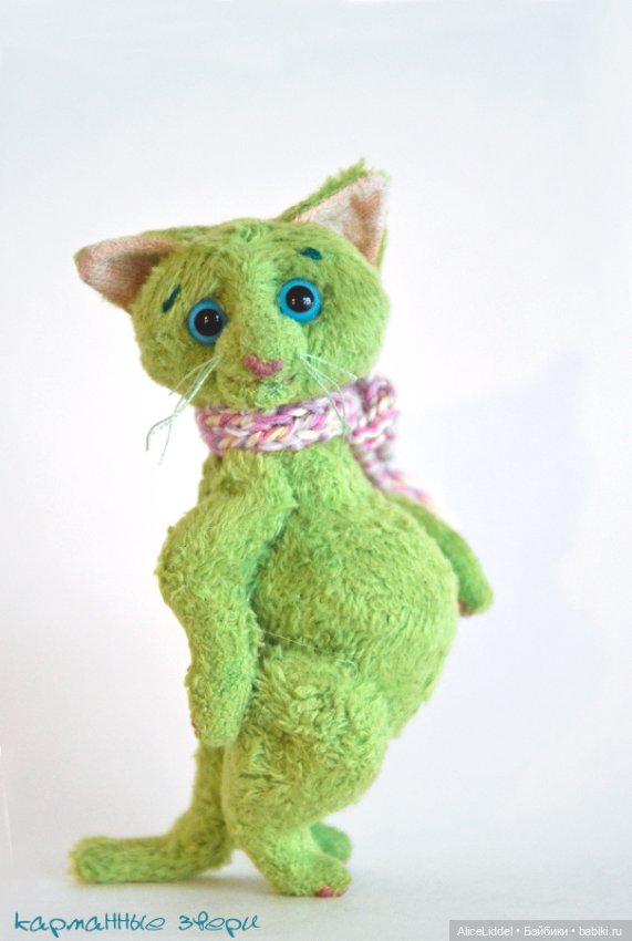 И ещё зелёный котик :3 — Авторские игрушки ручной работы: Тедди (фото 2)