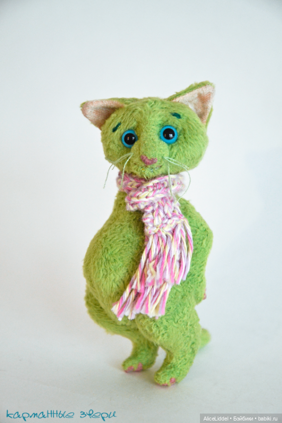 И ещё зелёный котик :3 — Авторские игрушки ручной работы: Тедди (фото 5)