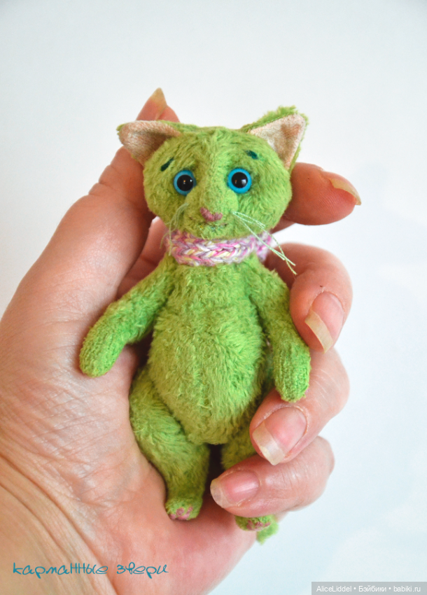 И ещё зелёный котик :3 — Авторские игрушки ручной работы: Тедди (фото 10)