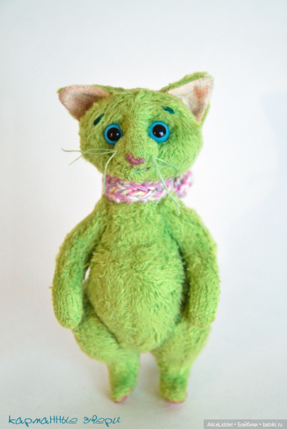 И ещё зелёный котик :3 — Авторские игрушки ручной работы: Тедди (фото 6)
