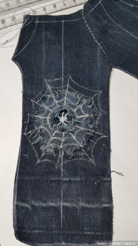 Фрагменты аутфита (джинсы) в стиле панк для БТС парня (H&M)