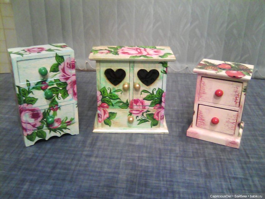 Комодики для кукол или для украшений (фото 10)