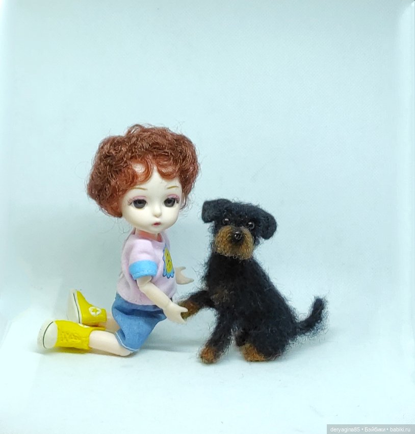 Просто дворняжка — Валяные игрушки из шерсти: сухое валяние (фото 4)