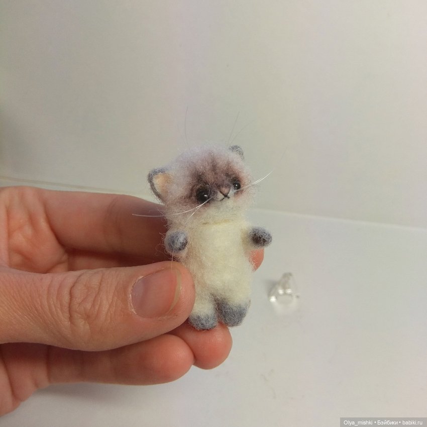 Котейка — Валяные игрушки из шерсти: сухое валяние (фото 7)