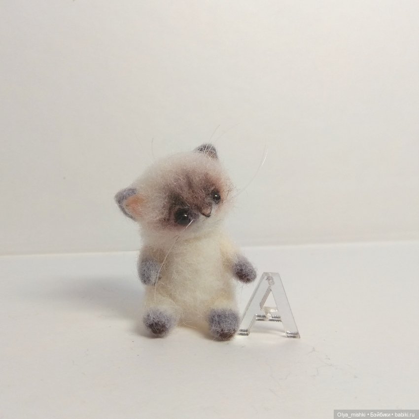 Котейка — Валяные игрушки из шерсти: сухое валяние (фото 5)