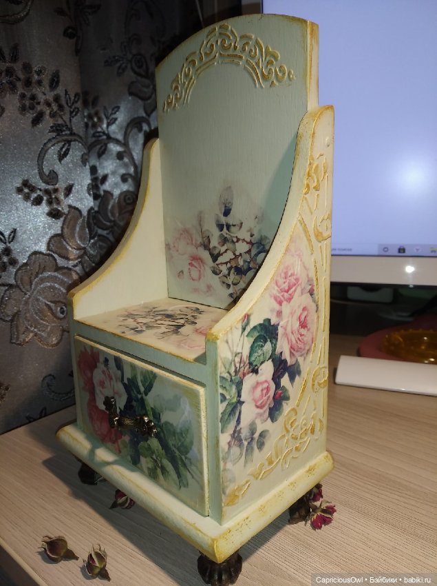 Акварельные розы — Мебель для кукол и домиков: фото