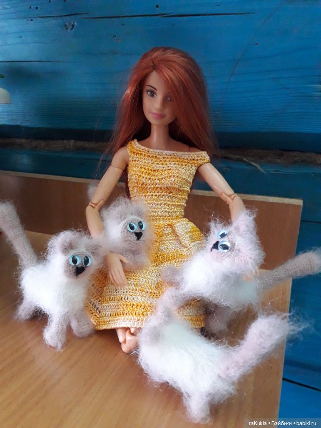 Семейка кошачьих — Вязаные игрушки и амигуруми: крючком (фото 4)