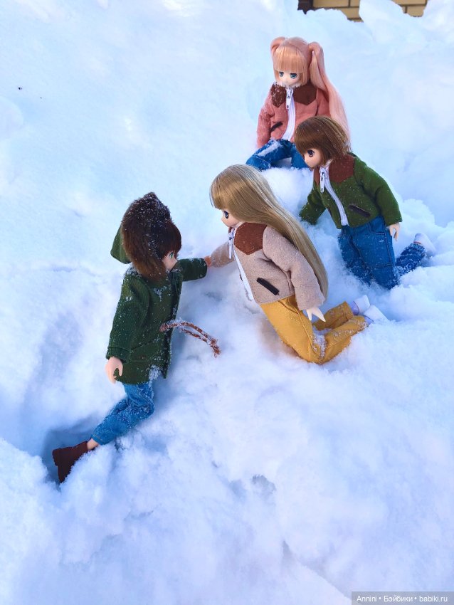 Зимняя прогулка азонок и немного информации о персонажах