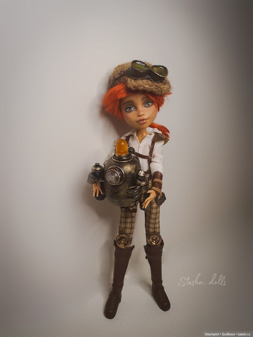 Эльфочка механик и ее маленький друг. Стимпанк (фото 6)