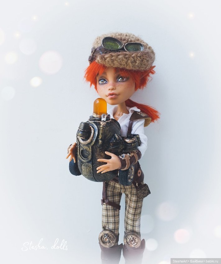 Эльфочка механик и ее маленький друг. Стимпанк (фото 5)