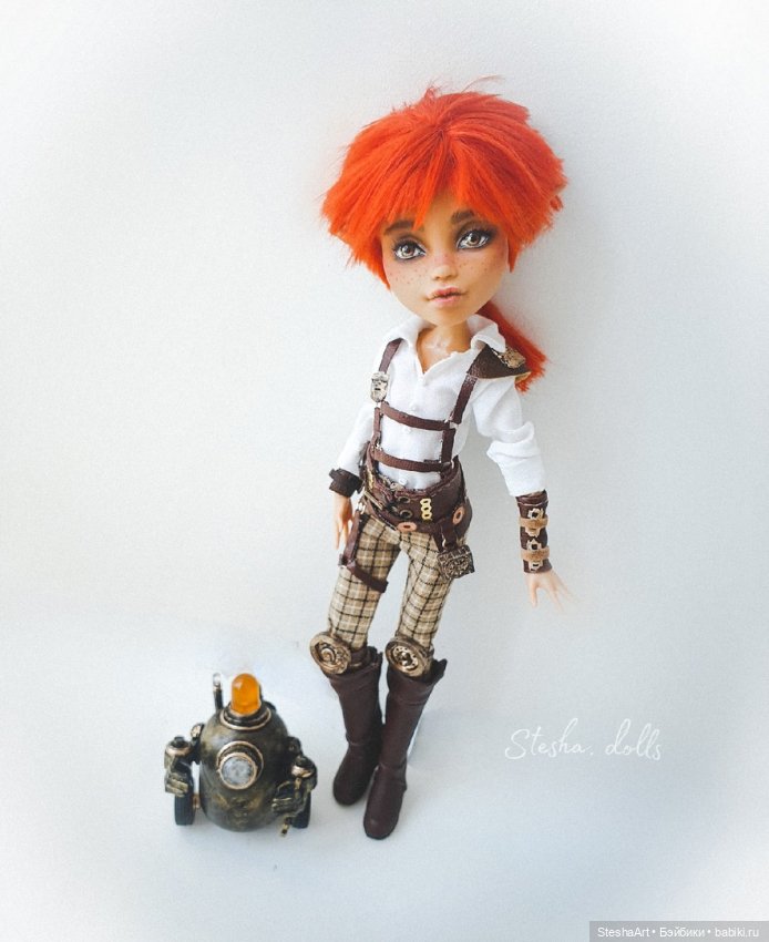 Эльфочка механик и ее маленький друг. Стимпанк (фото 3)