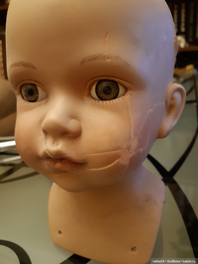 Первый опыт реставрации — Ремонт и реставрация фарфоровых кукол: склейка (фото 4)
