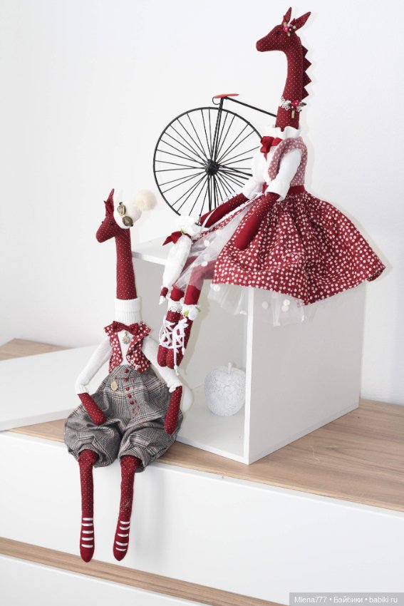 Интерьерные жирафы — Текстильные игрушки и примитивы: кофейные (фото 5)