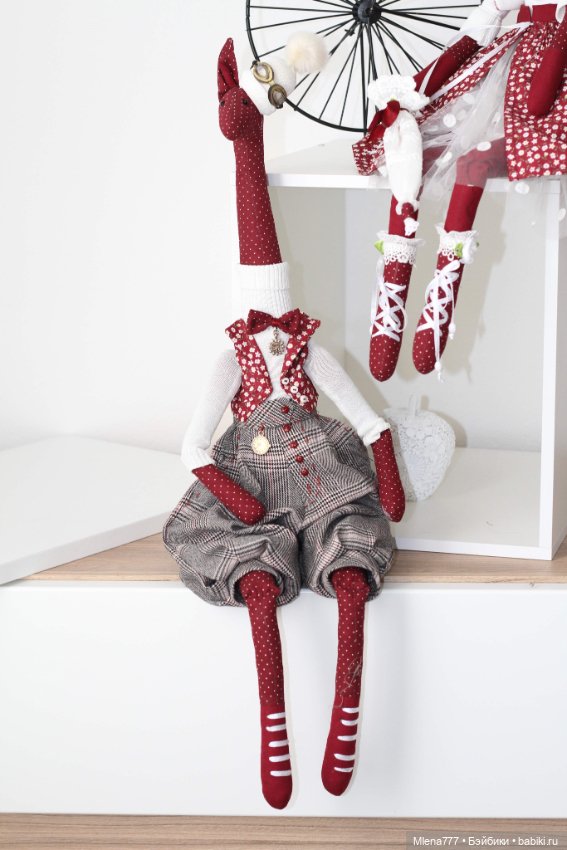 Интерьерные жирафы — Текстильные игрушки и примитивы: кофейные (фото 6)