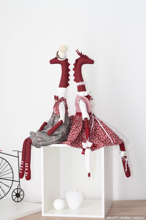 Интерьерные жирафы — Текстильные игрушки и примитивы: кофейные