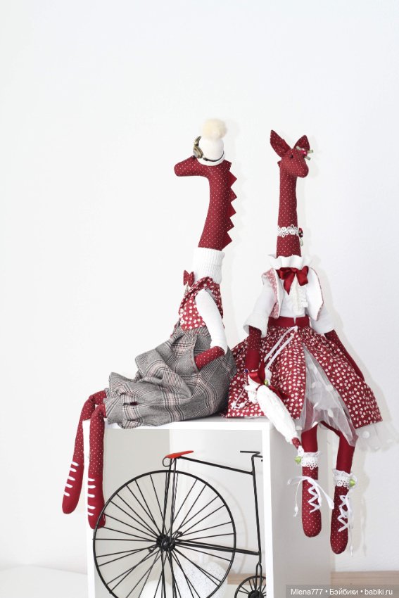 Интерьерные жирафы — Текстильные игрушки и примитивы: кофейные (фото 2)