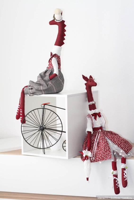 Интерьерные жирафы — Текстильные игрушки и примитивы: кофейные (фото 3)