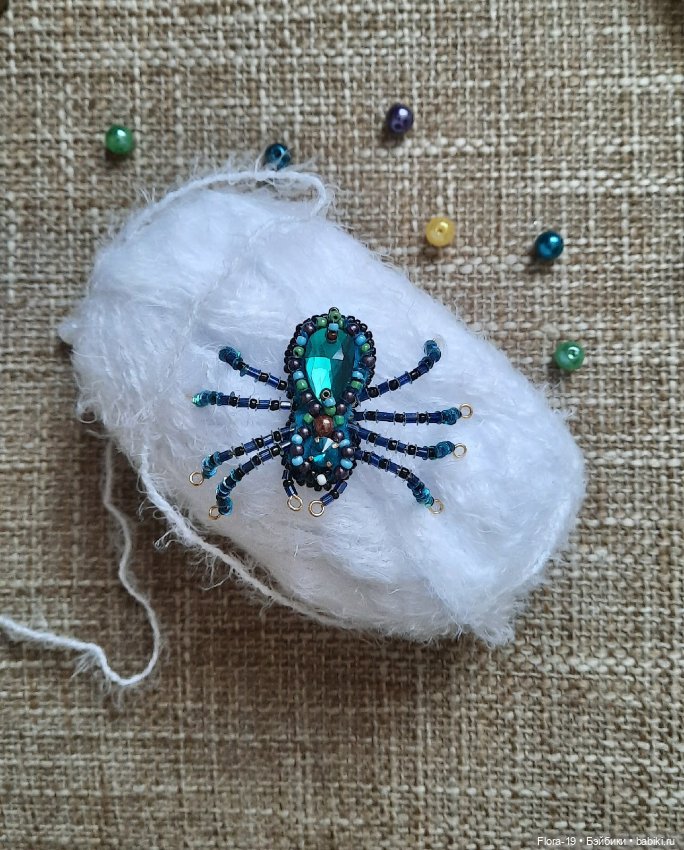 Брошь Паук — Вышивка крестиком (фото 4)
