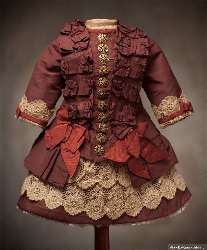 Платья для кукол, последняя четверть XIX века