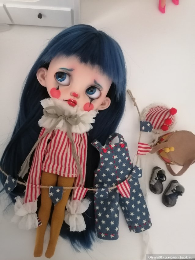 Клоунесса blythe на базе Isy doll (фото 4)