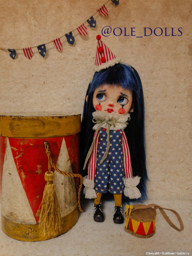 Клоунесса blythe на базе Isy doll (фото 2)