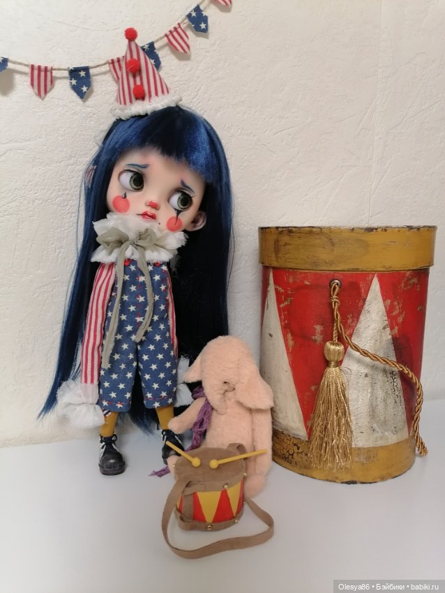 Клоунесса blythe на базе Isy doll (фото 8)