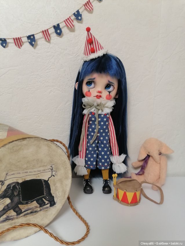 Клоунесса blythe на базе Isy doll