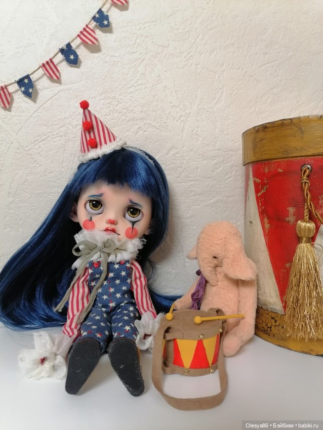 Клоунесса blythe на базе Isy doll (фото 5)