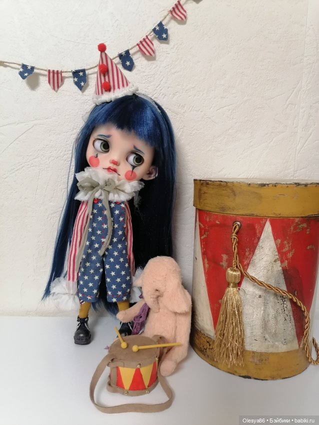 Клоунесса blythe на базе Isy doll (фото 7)