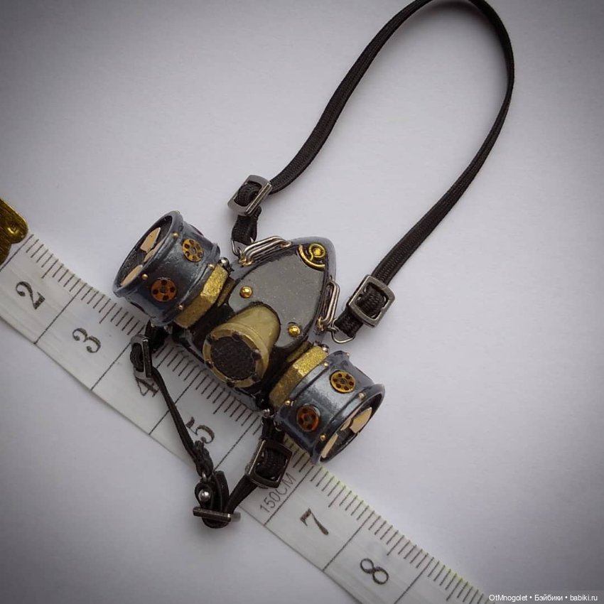 Распиратор стимпанк 1/4 — Авторские игрушки из разных материалов: синельная проволока