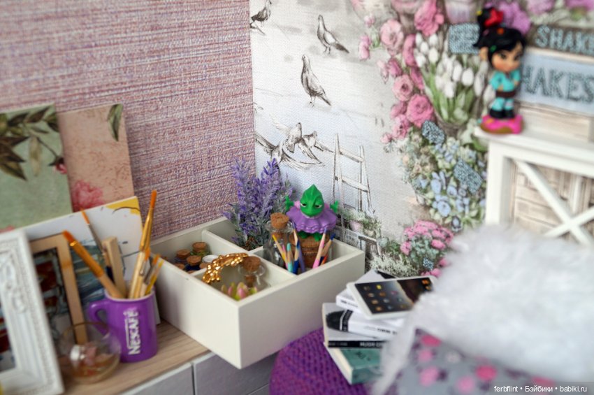 Спальня для Рапунцель — Румбоксы и кукольные интерьеры: фото (фото 5)