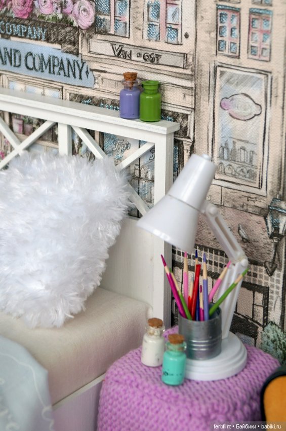 Спальня для Рапунцель — Румбоксы и кукольные интерьеры: фото (фото 3)