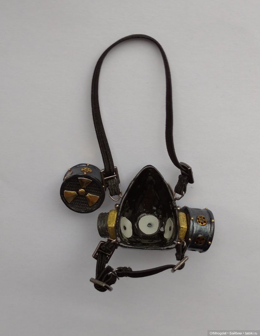 Распиратор стимпанк 1/4 — Авторские игрушки из разных материалов: синельная проволока (фото 5)