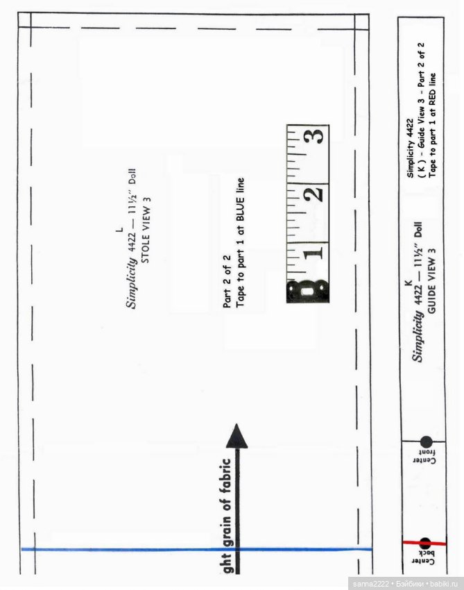 Simplicity 4422 barbie doll clothes sewing pattern, 1960-69г