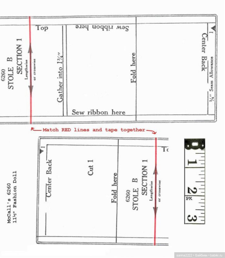 1960's McCall's 6260 Doll Wardrobe Barbie Babette