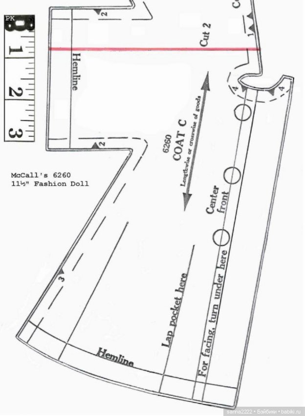 1960's McCall's 6260 Doll Wardrobe Barbie Babette