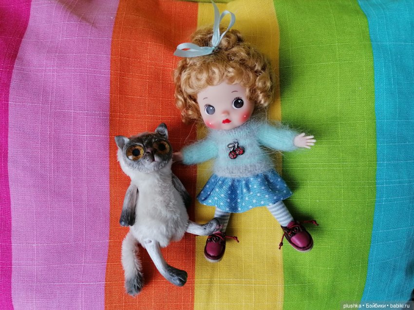 Малышка с золотыми кудряшками. Куколка mini cherry от PeachFace (фото 8)