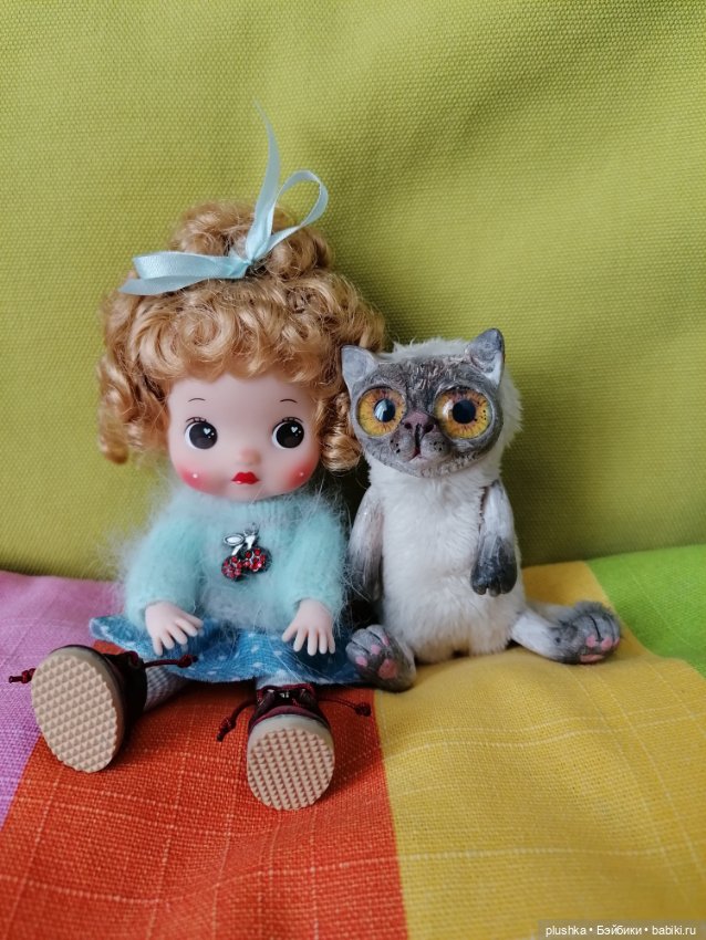 Малышка с золотыми кудряшками. Куколка mini cherry от PeachFace (фото 10)