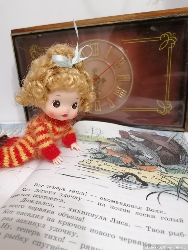 Малышка с золотыми кудряшками. Куколка mini cherry от PeachFace