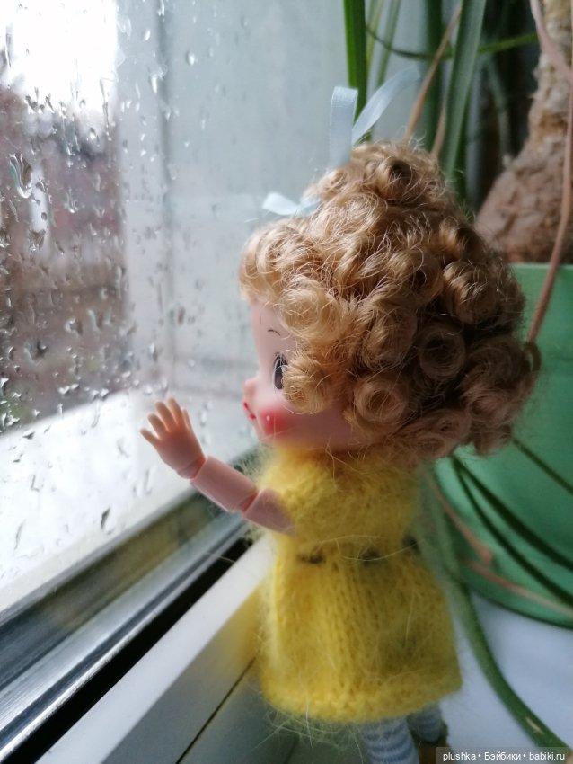 Малышка с золотыми кудряшками. Куколка mini cherry от PeachFace (фото 5)