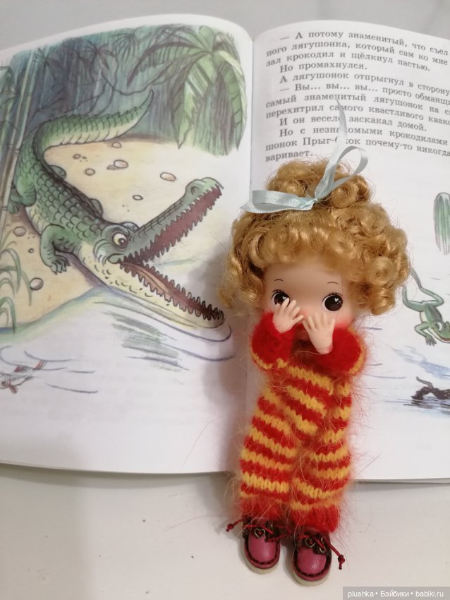 Малышка с золотыми кудряшками. Куколка mini cherry от PeachFace